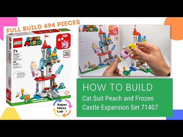 LEGO Super Mario Peach’s Cat Suit and Frozen Castle Expansion Set 71407 – FULL BUILD