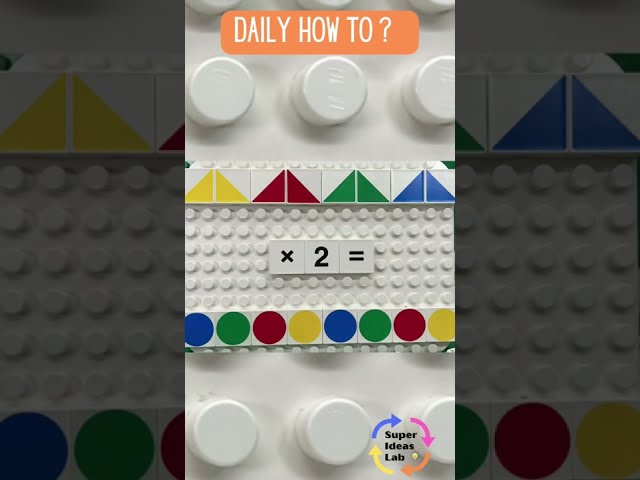 Double Numbers x2 2 4 6 8 | Daily How To #shorts #superideaslab #youtubeshorts #legoshorts #maths