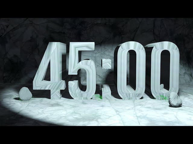 45 Minutes 4K Countdown – Stone in Spotlight – Blender Made