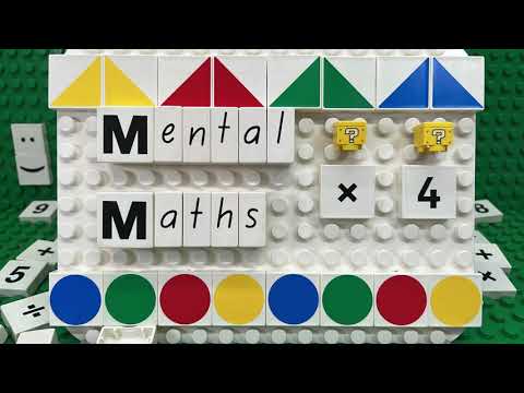 Mental Maths Four Times Tables Pop Quiz #2 | LEGO numbers | Class Tutor & Homeschool Helper Tests