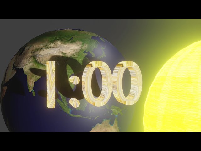 60 Second Earth Timer Countdown Spinning World – 1 minute Task Timer