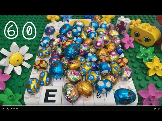 Countdown 60 Easter Eggs Gone in 60 Seconds | Happy Easter | Duplo LEGO Flowers | 1 minute Timer