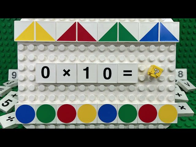 0 x Times Table | Learn to Multiply by Zero with LEGO Duplo Number Blocks | Multiplication Math