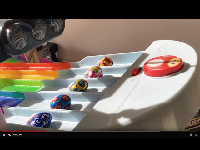 Rainbow Road Hot Wheels Mario Kart Easter Egg Race – M&Ms Vs Life Savers vs Lindt