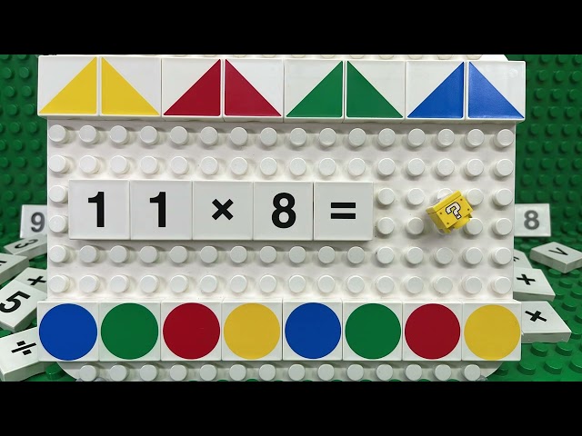 11 x Times Table | Learn to Multiply by Eleven with LEGO Duplo Number Blocks | Multiplication Math