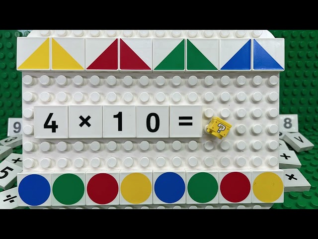 4 x Times Table | Learn to Multiply by Four with LEGO Duplo Number Blocks | Multiplication Math Help