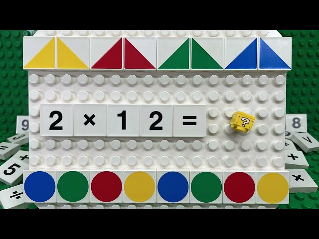 2 x Times Table | Learn to Multiply by Two with LEGO Duplo Number Blocks | Multiplication Math Help