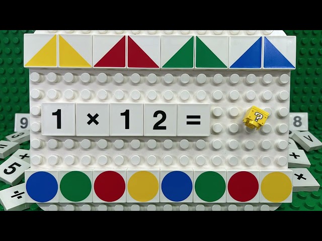 1 x Times Table | Learn to Multiply by One with LEGO Duplo Number Blocks | Multiplication Math Help