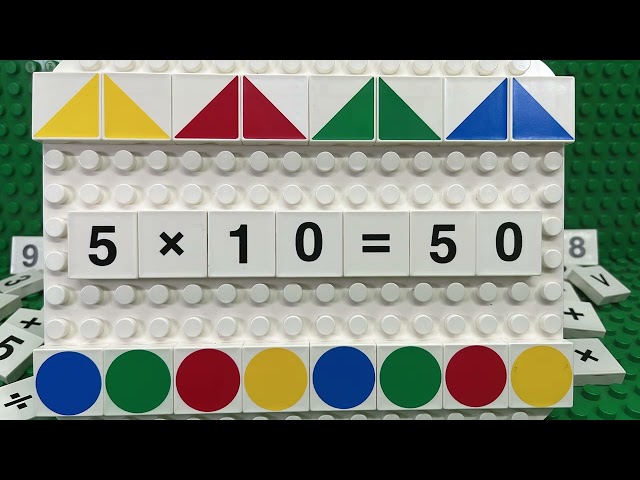 5 x Times Table | Learn to Multiply by Five with LEGO Duplo Number Blocks | Multiplication Math Help