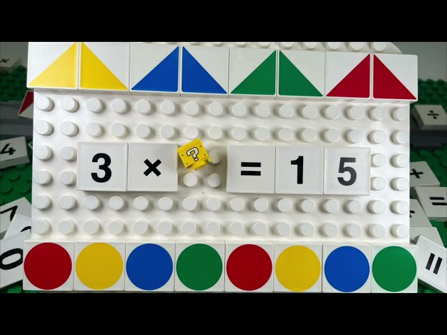 Maths 3 Times Tables Quiz Help 2 minute task timer with LEGO numbers