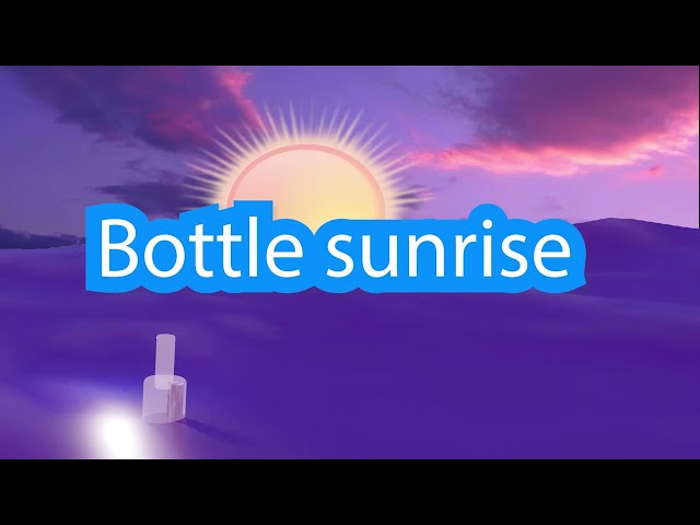 Message in a Bottle Sunrise in Ocean – My first Blender render