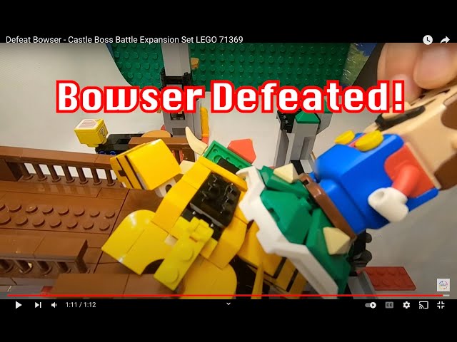 Watch how LEGO Super Mario battles Bowser in Bowser’s Castle Boss Battle Expansion Set LEGO 71369