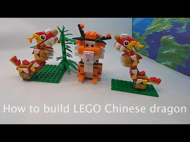 How to make LEGO Chinese Dragon for Lunar New Year 40395 CNY – Super Ideas Lab! with build smash