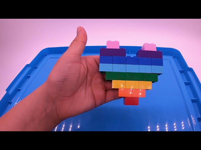 How to make a rainbow LEGO love heart for valentines or fun ❤️