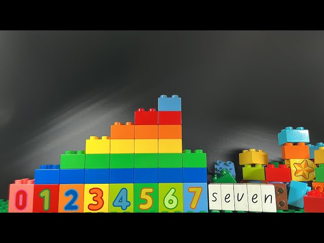 Count to Ten | Stack LEGO Duplo Number Blocks Counting 1 to 10 | 0-10 | With Number Names & Music