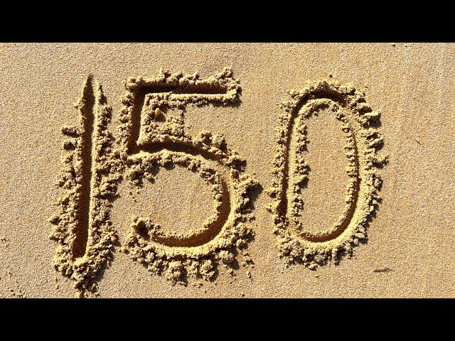 Countdown 150-0 Numbers in Sand | Timer 150 Seconds | Mindful | Class | Two & a half minutes